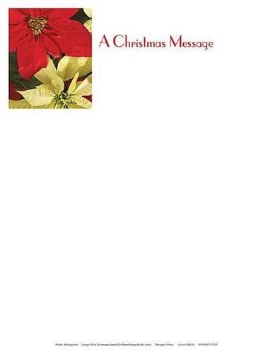 Music and Poinsettia Christmas Letterhead 2015 (Pkg of 50)