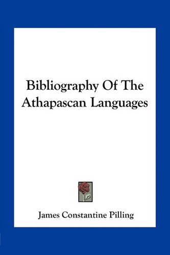 Bibliography Of The Athapascan Languages
