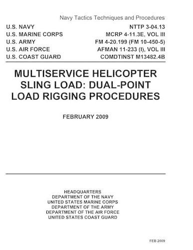 Navy Tactics Techniques and Procedures NTTP 3-04.13 Multiservice Helicopter Sling Load: Dual-Point Load Rigging Procedures February 2009