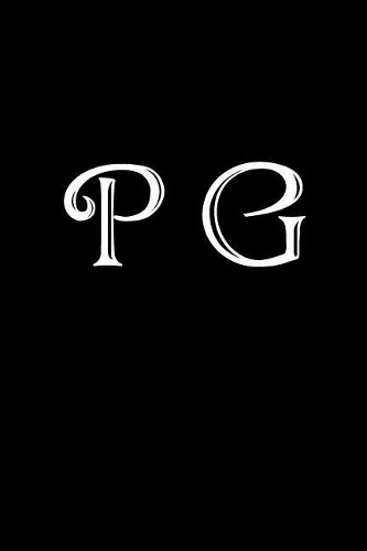 P G: Double Monogram Journal, 100 Pages, 6x9 Inches, Black Glossy Cover