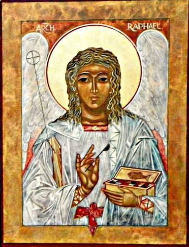 Archangel Raphael Icon Card
