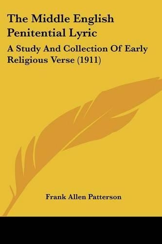 The Middle English Penitential Lyric