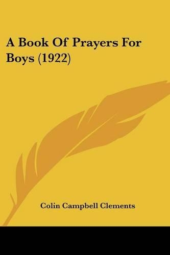 A Book Of Prayers For Boys (1922)