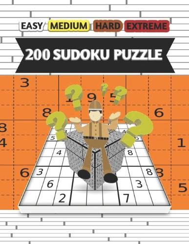 Easy Medium Hard 200 Sudoku Puzzle