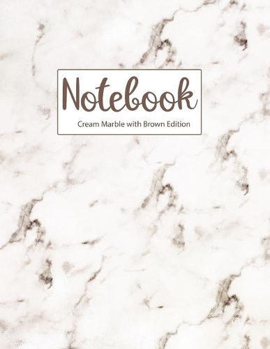 Notebook Cream Marble with Brown Edition