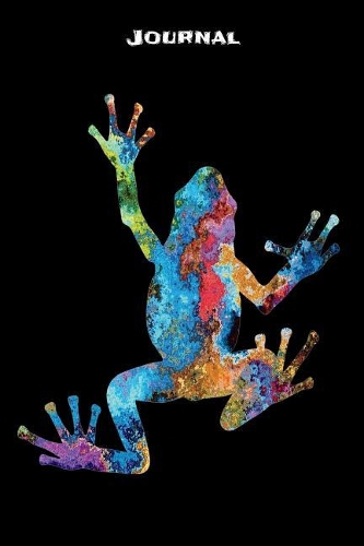 Journal: Psychedelic Hippie Frog - 100 Page Lined Journal - 6"x 9" Glossy Cover Lined White Paper