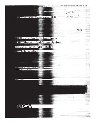 Software Architecture for a Distributed Real-Time System in Ada, with Application to Telerobotics