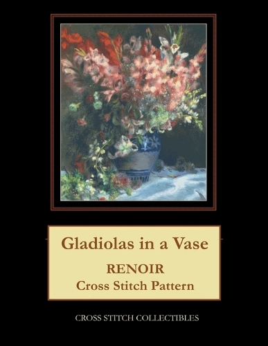 Gladiolas in a Vase: Renoir cross stitch pattern
