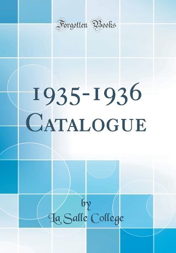 1935-1936 Catalogue (Classic Reprint)