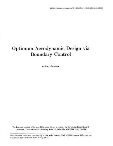 Optimum Aerodynamic Design Via Boundary Control