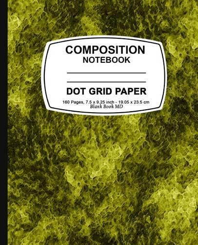 Dot Grid Notebook: Yellow Marble, Dot Grid Notebook, 7.5 X 9.25, 160 Pages for for School / Teacher / Artist / Student Composition Book