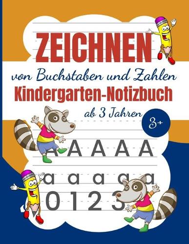 Zeichnen Von Buschstaben und Zahlen Kindergarten-Notizbuch