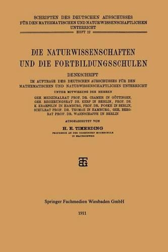 Die Naturwissenschaften und die Fortbildungsschulen