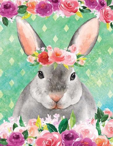 My Big Fat Journal Notebook For Animal Lovers Rabbit In Flowers: 300 Plus Pages, Jumbo Sized Plain, Blank Unlined Journal Notebook For Journaling, Writing, Planning and Doodling In Large 8.5 by 11 Size(83 Jumbo Plain Journal)
