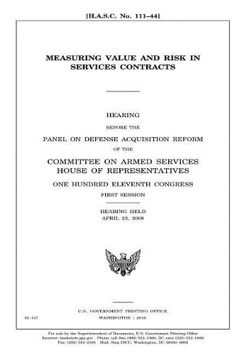 Measuring Value and Risk in Services Contracts