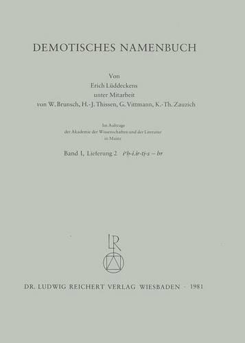 Demotisches Namenbuch: Lieferung 2(2 Demotisches Namenbuch)
