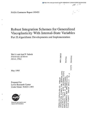 Robust Integration Schemes for Generalized Viscoplasticity with Internal-State Variables. Part 2