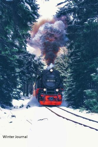 Winter Journal: Train in Snowy Woods, Soft Cover, Ruled Notebook/Journal/Diary (257 P. 6x9)