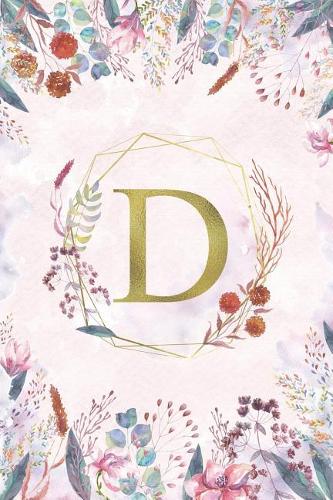 D - Monogrammed Floral Journal