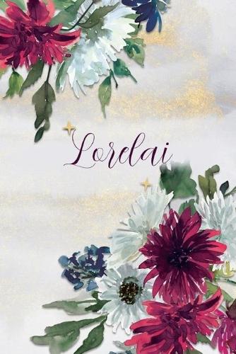 Lorelai: Personalized Journal Gift Idea for Women (Burgundy and White Mums)