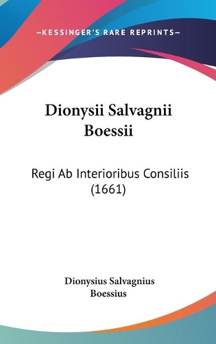 Dionysii Salvagnii Boessii