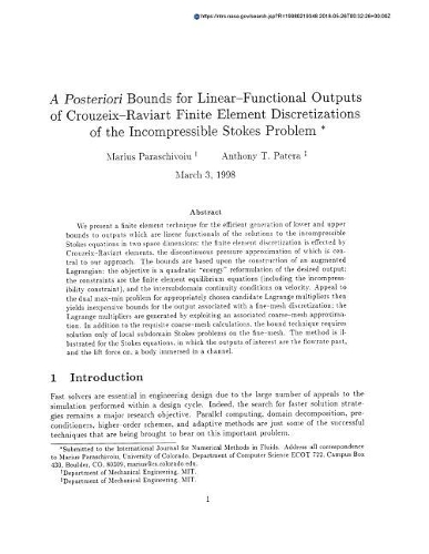 A Posteriori Bounds for Linear-Functional Outputs of Crouzeix-Raviart Finite Element Discretizations of the Incompressible Stokes Problem