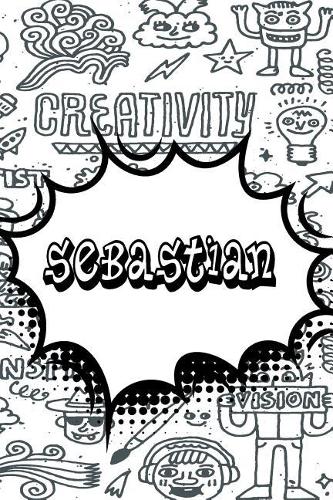 Sebastian: Blank Comic Book Doodle Story Telling Journal Notebook 120 Pages 6x9
