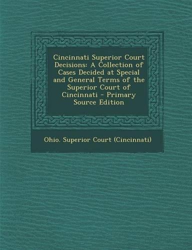 Cincinnati Superior Court Decisions