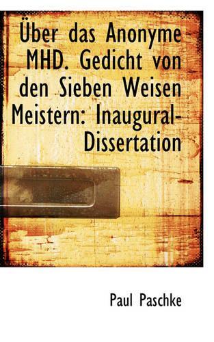 Uber Das Anonyme Mhd. Gedicht Von Den Sieben Weisen Meistern