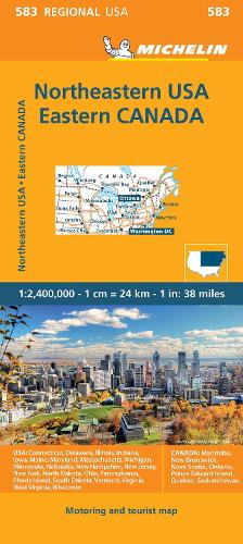 Northeastern USA, Eastern Canada - Michelin Regional Map 583