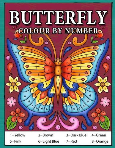 Butterfly Colour by Number: Coloring Book for Kids Ages 4-8