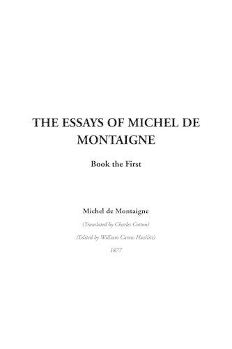 The Essays of Montaigne: Book 1