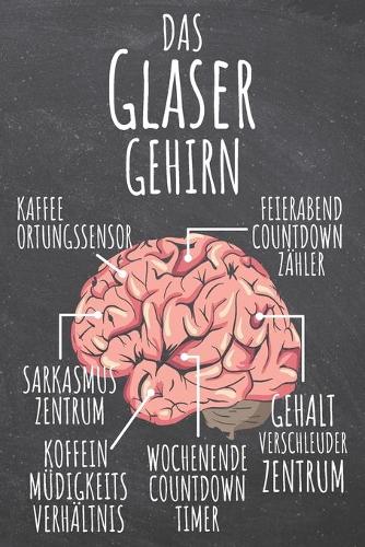 Das Glaser Gehirn: Glaser Punktraster Notizbuch, Notizheft oder Schreibheft - 110 Seiten - Büro Equipment & Zubehör - Lustiges Geschenk zu Weihnachten oder Geburtstag