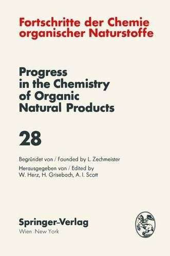 Fortschritte Der Chemie Organischer Naturstoffe / Progress in the Chemistry of Organic Natural Products