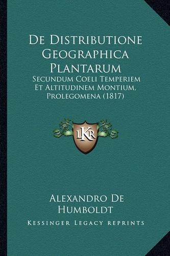 De Distributione Geographica Plantarum