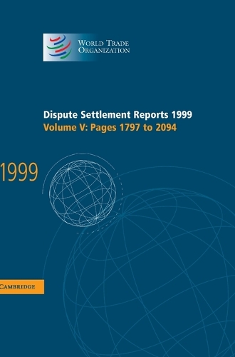 Dispute Settlement Reports 1999: Volume 5, Pages 1797-2094