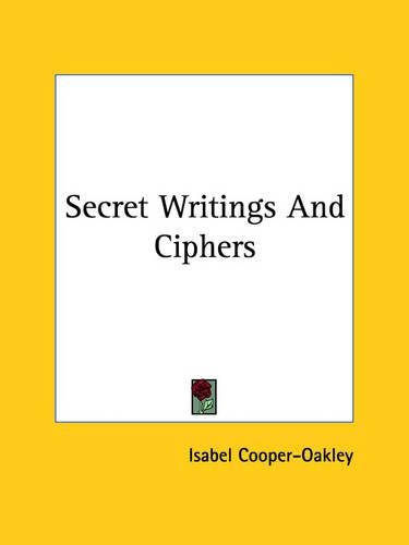 Secret Writings And Ciphers