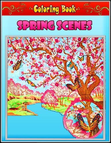 Spring Scenes Coloring Book