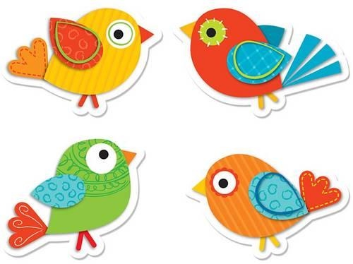 Boho Birds Shape Stickers