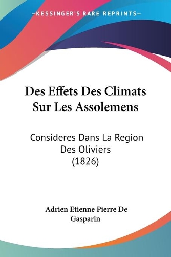 Des Effets Des Climats Sur Les Assolemens