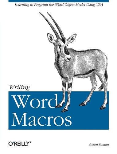 Writing Word Macros: (O'Reilly Ser.)