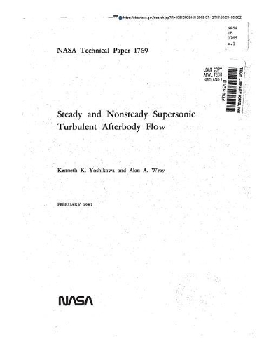 Steady and Nonsteady Supersonic Turbulent Afterbody Flow