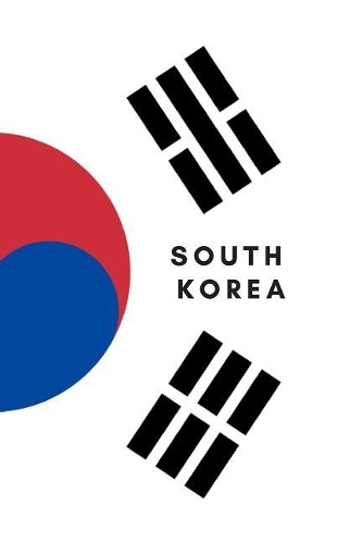 South Korea: Country Flag A5 Notebook to write in with 120 pages
