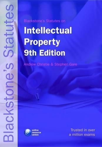 Blackstone's Statutes on Intellectual Property