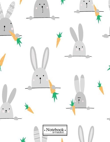 Notebook by a madoo: I am cute cute rabbits cover and Dot Graph Line Sketch pages, Extra large (8.5 x 11) inches, 110 pages, White paper, Sketch, Notebook journal(1 I Am Cute Cute Rabbits Notebook)