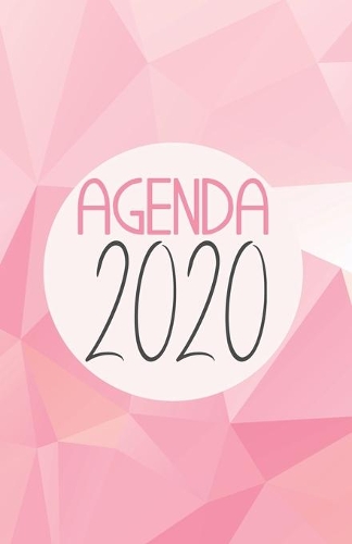 Agenda 2020: 12 mois de Janvier à Décembre 2020 - Planificateur, organisateur, semainier - Diamant rose