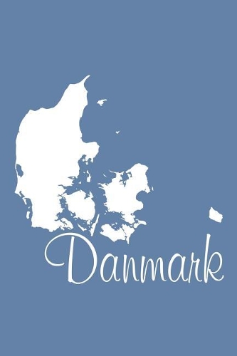 Danmark - Blue-Gray Lined Notebook with Margins (Denmark): 101 Pages, Medium Ruled, 6 x 9 Journal, Soft Cover