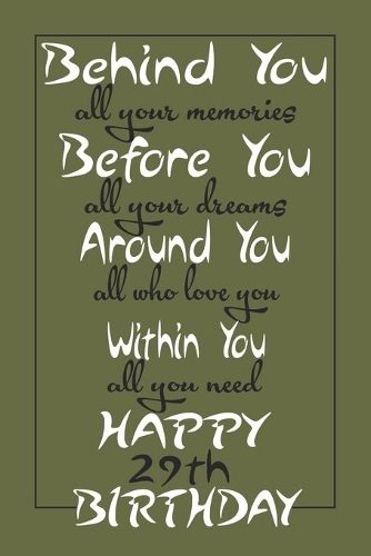 Behind You All Your Memories Happy 29th Birthday