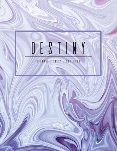 Destiny Journal Diary Notebook: Electric Violet Purple Personalized Gift with Name, Large 8.5 X 11 Minimalist Marble Cover