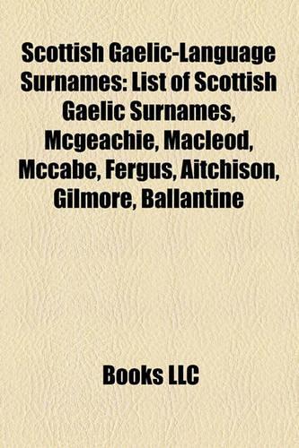 Scottish Gaelic-Language Surnames: Anglicised Scottish Gaelic-Language Surnames, Scottish Gaelic Masculine Surnames, Douglas